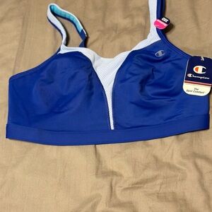 Champion Brand Sports Bra 38D Maximum Support NWT Blue Gel Infused Straps